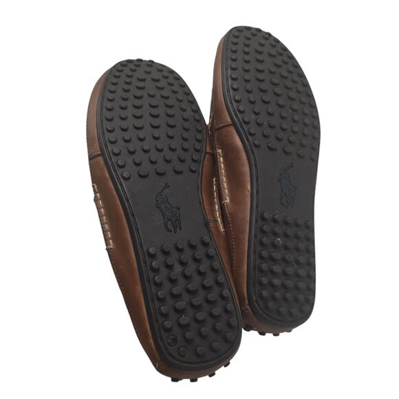 Polo Ralph Lauren Wynding Drivers Moccasin Leather‎ Loafers Brown Mens Size 9.5D - Picture 6 of 7